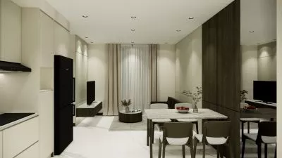 Apartment 2 BR Type Onyx di Hegarmanah Residence