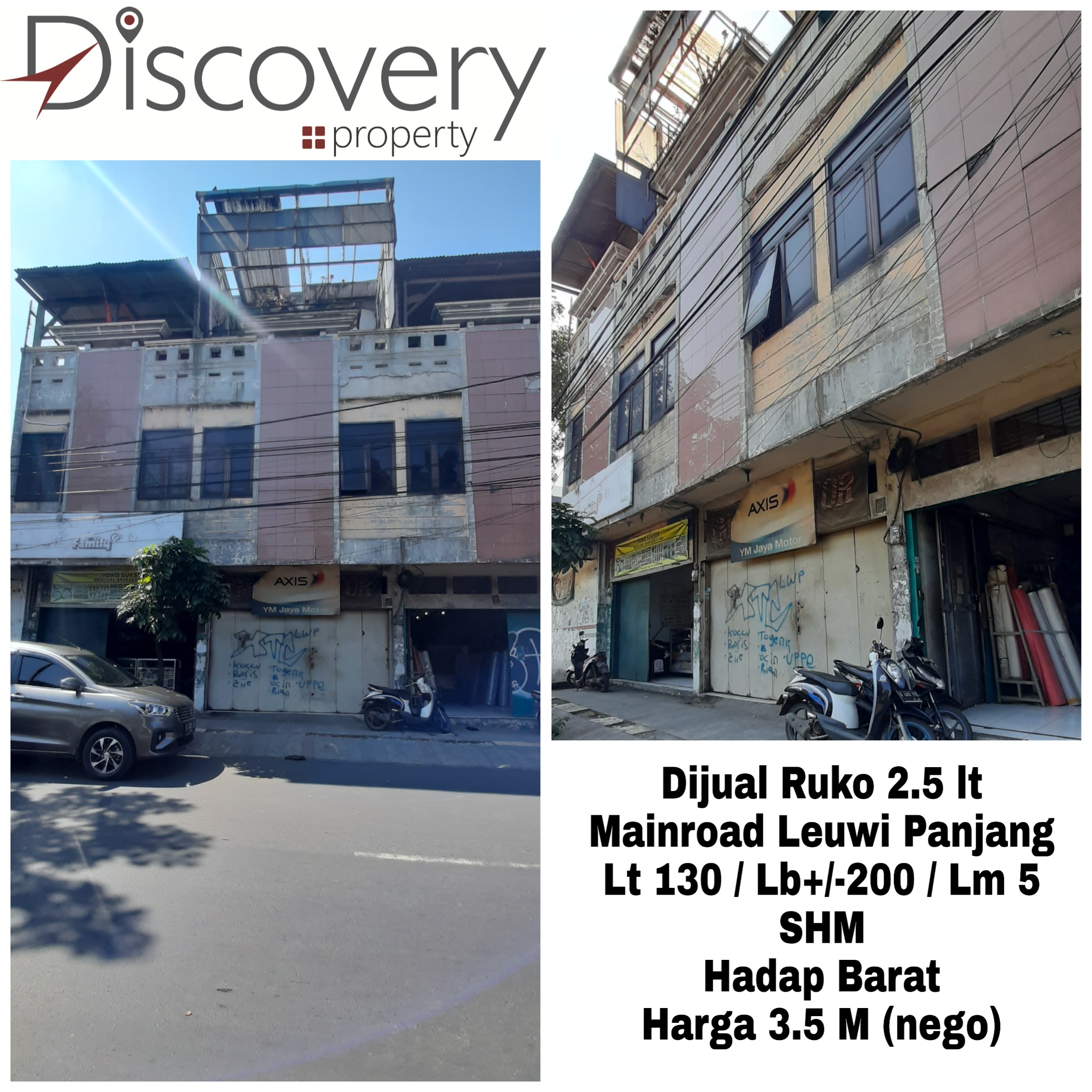 Dijual ruko 25 lantai mainroad leuwi panjang